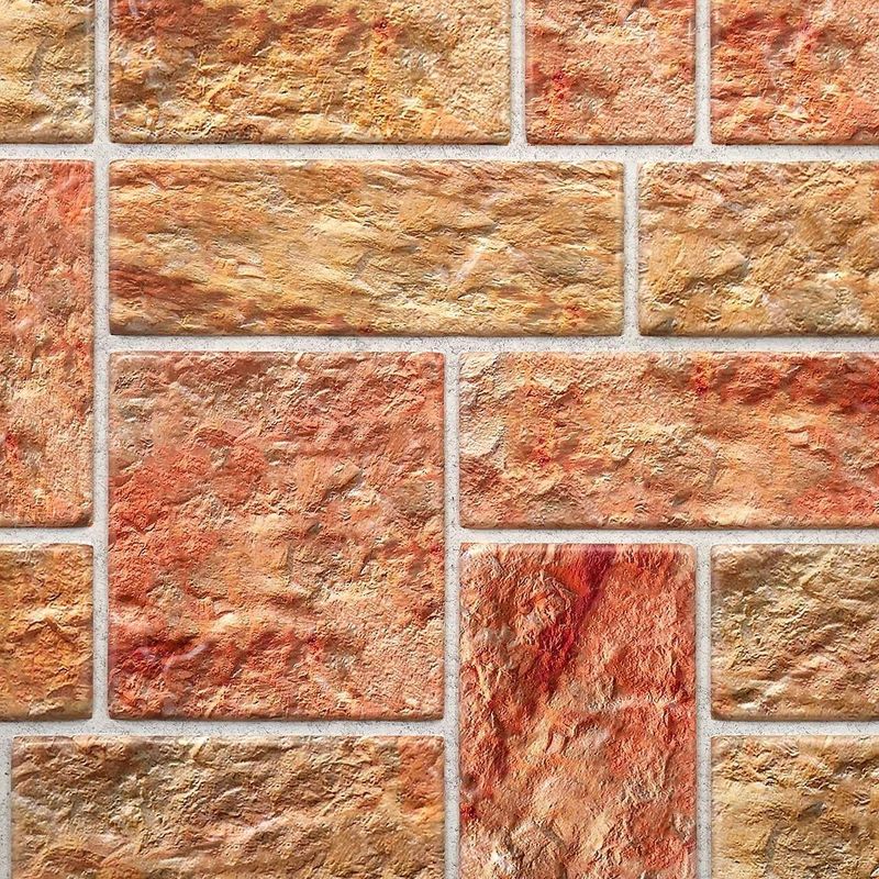 Casa si Gradina - Constructii - Materiale constructii - Placi decorative - Panou decorativ, PVC, model piatra 3D, nuante maro rosiatic, 96x48.5 cm - Infinity.ro