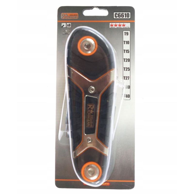 Casa si Gradina - Constructii - Scule de mana si unelte - Chei si truse chei - Chei torx cu maner, pliabile, set 8 buc, 1.5-8 mm, Richmann Exclusive - Infinity.ro