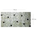 Casa si Gradina - Constructii - Materiale constructii - Placi decorative - Panou decorativ, PVC, model mozaic, striat, nuante gri, 96x48.5 cm - Infinity.ro