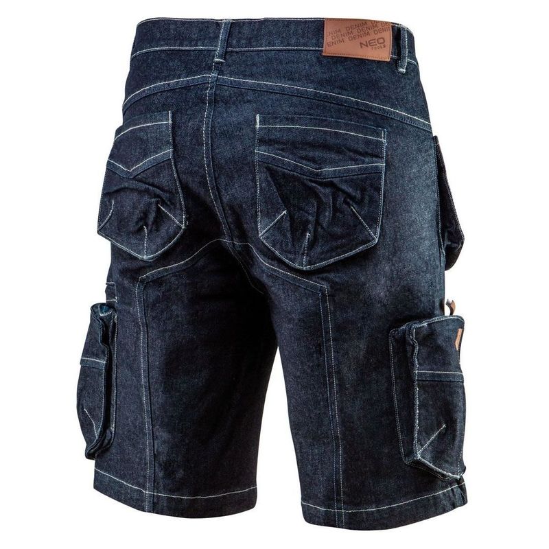 Casa si Gradina - Constructii - Echipamente de lucru - Imbracaminte protectia muncii - Pantaloni scurti de lucru tip blugi, model Denim, NEO, marimea XL/54 - Infinity.ro