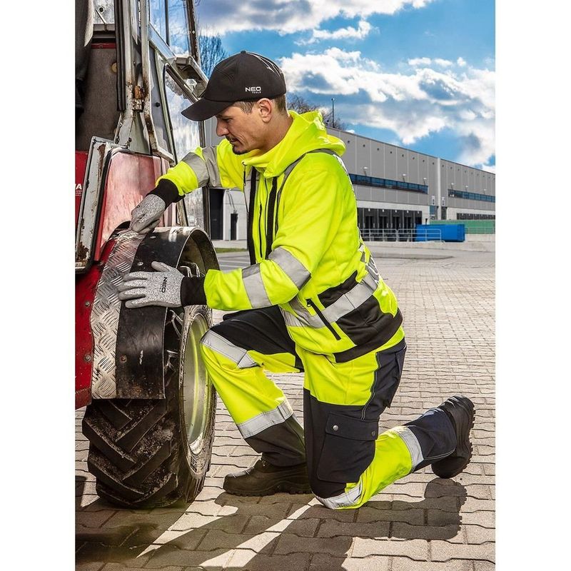 Casa si Gradina - Constructii - Echipamente de lucru - Imbracaminte protectia muncii - Pantaloni de lucru, reflectorizanti, impermeabili, galben, model Visibility, NEO, marimea L/52 - Infinity.ro