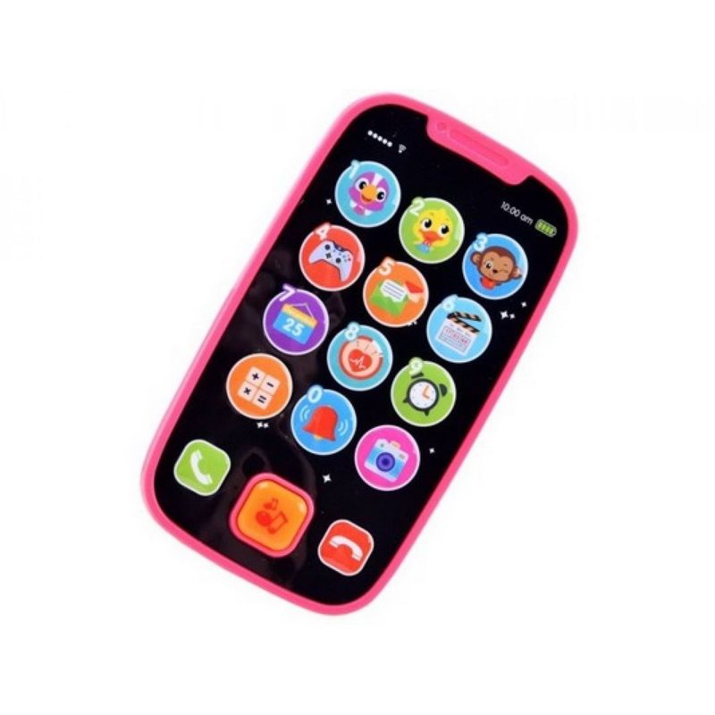 Jucarii, Copii si Bebe - Jucarii si jocuri - Jucarii bebelusi - Jucarii interactive bebelusi - Primul meu telefon smart roz cu muzica si lumini - Infinity.ro