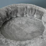 Petshop - Accesorii petshop - Jucarii animale - Ansambluri de joaca - Ansamblu de joaca pentru pisici, cu platforme si ciucure, gri si bej, 60x136 cm - Infinity.ro