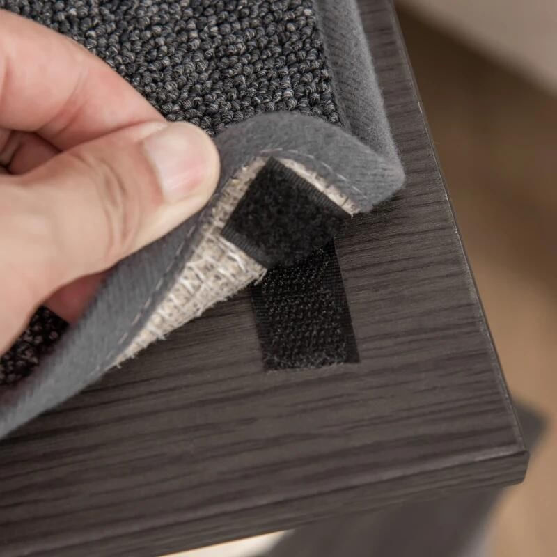 Petshop - Accesorii petshop - Jucarii animale - Ansambluri de joaca - Ansamblu de joaca pentru pisici, cu platforme, culcus si ciucuri, gri si bej, 40x40x104 cm - Infinity.ro