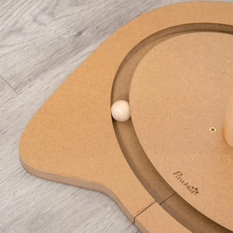 Petshop - Accesorii petshop - Jucarii animale - Ansambluri de joaca - Ansamblu de joaca pentru pisici, cu stalp, bile si ciucuri cu pene, 40x37x51 cm - Infinity.ro