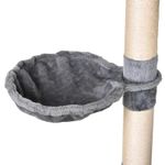 Petshop - Accesorii petshop - Jucarii animale - Ansambluri de joaca - Ansamblu de joaca pentru pisici, cu platforme, culcusuri si ciucure, gri si bej, 60x40x154 cm - Infinity.ro
