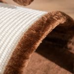 Petshop - Accesorii petshop - Jucarii animale - Ansambluri de joaca - Ansamblu de joaca pentru pisici, cu platforma, culcus/punte si ciucur, maro si bej, 35.5x37x46 cm - Infinity.ro