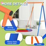 Jucarii, Copii si Bebe - Jucarii si jocuri - Jucarii de exterior - Spatii de joaca si accesorii - Complex de joaca, leagan tip cuib de barza, material Oxford, multicolor, 196x172x180 cm - Infinity.ro