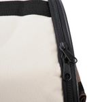 Petshop - Accesorii petshop - Culcusuri si custi - Genti si articole transport - Geanta pentru transport caine/pisica, maro si bej, material Oxford, PVC, impermeabila, pliabila, marimea S-M, 61x46x51 cm - Infinity.ro