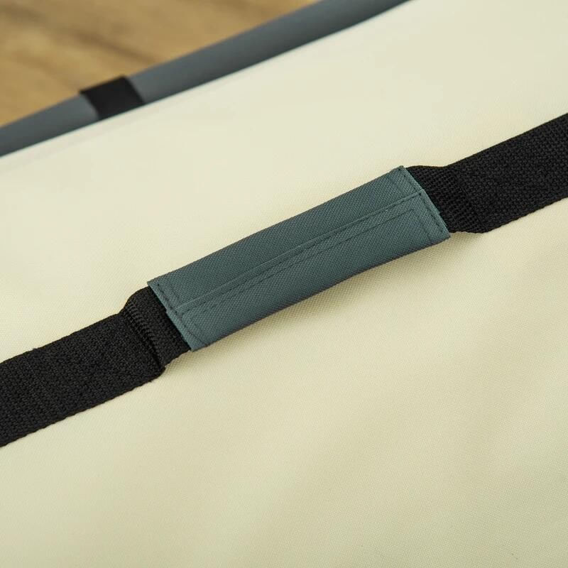 Petshop - Accesorii petshop - Culcusuri si custi - Genti si articole transport - Geanta pentru transport caine/pisica, gri, material Oxford, PVC, impermeabila, pliabila, marimea S-M, 61x46x51 cm - Infinity.ro