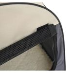 Petshop - Accesorii petshop - Culcusuri si custi - Genti si articole transport - Geanta pentru transport caine/pisica, gri, material Oxford, PVC, impermeabila, pliabila, marimea S-M, 61x46x51 cm - Infinity.ro