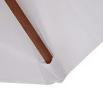 Casa si Gradina - Gradina si terasa - Umbrele si pavilioane - Umbrele - Umbrela gradina/terasa, acoperis dublu pentru ventilatie, stalp lemn, alb, 265 cm - Infinity.ro