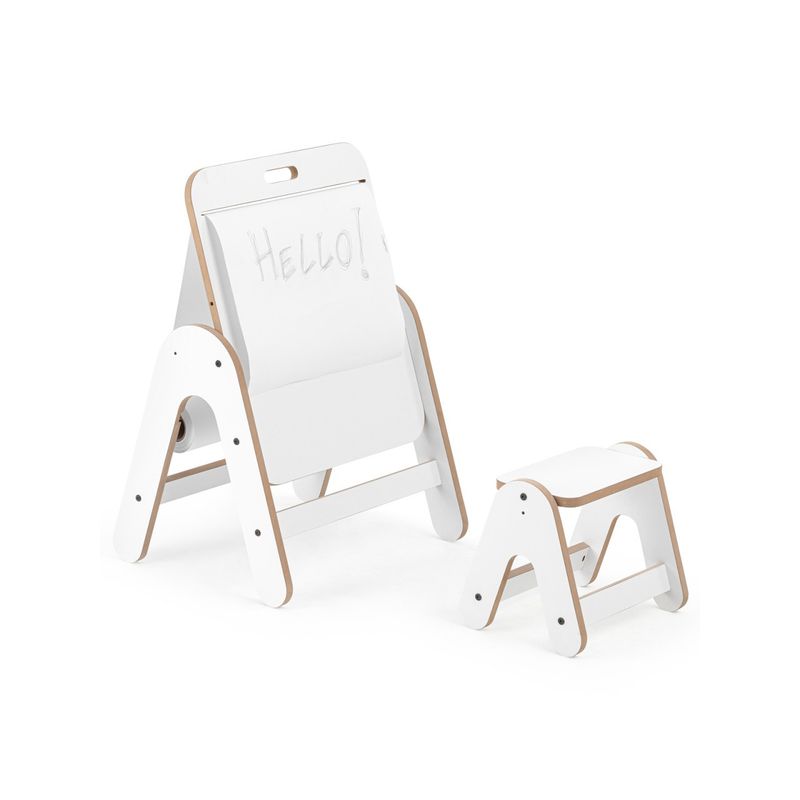 Casa si Gradina - Mobilier - Mobilier copii - Mobilier camera copiilor - Masuta si tabla 2 in 1 cu scaunel MamaToyz Massam MDF - Infinity.ro