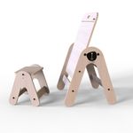 Casa si Gradina - Mobilier - Mobilier copii - Mobilier camera copiilor - Masuta si tabla 2 in 1 cu scaunel MamaToyz Massam, Ursulet - Infinity.ro