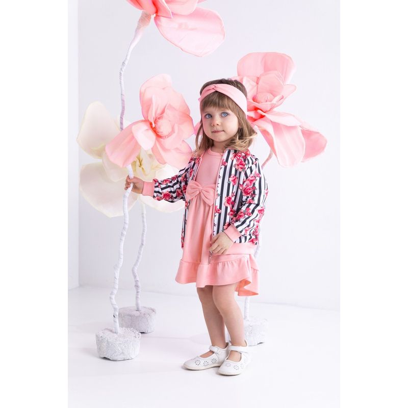 Fashion, accesorii si bijuterii - Copii - Imbracaminte copii - Rochii copii - Rochita de bumbac cu maneca scurta (184167) Nicol Nana Roz mar. 110 - Infinity.ro