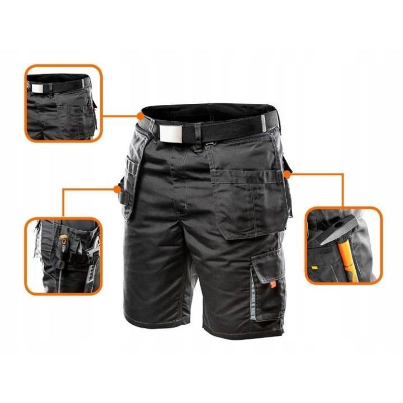 Casa si Gradina - Constructii - Echipamente de lucru - Imbracaminte protectia muncii - Pantaloni scurti de lucru, model HD, NEO, marimea XL/56 - Infinity.ro