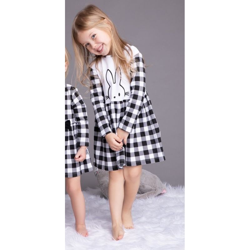 Fashion, accesorii si bijuterii - Copii - Imbracaminte copii - Rochii copii - Rochita cu maneca lunga Nicol "Bunny" (163364) Marime 80 (9-12 luni) - Infinity.ro