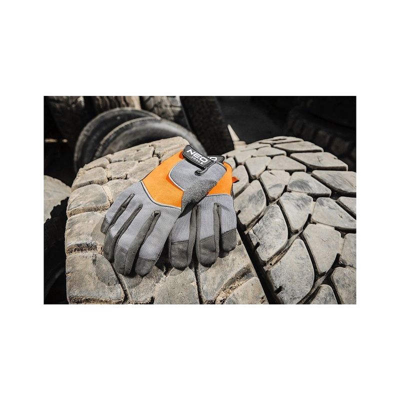 Casa si Gradina - Constructii - Echipamente de lucru - Manusi protectia muncii - Manusi piele sintetica, insertie pvc, marime XL, NEO - Infinity.ro