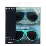 Fashion, accesorii si bijuterii - Copii - Accesorii copii - Ochelari de soare copii - Ochelari de soare pentru copii MOKKI Click & Change, protectie UV, bleu, 2-5 ani, set 2 perechi - Infinity.ro