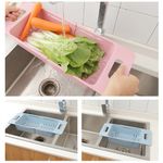 Casa si Gradina - Bucatarie si vesela - Ustensile bucatarie - Site bucatarie, strecuratori si accesorii - Cos pentru scurgere, extensibil, plastic, 38-48 x 18,5 x 8 cm - Zokura - Infinity.ro