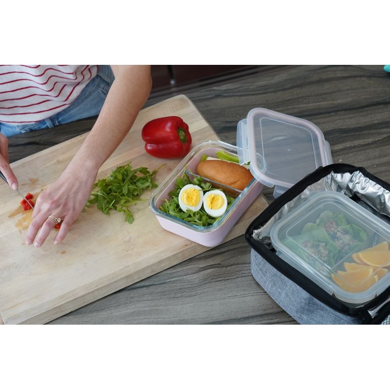 Jucarii, Copii si Bebe - Hrana si alaptare - Biberoane, suzete si accesorii hranire - Articole hranire bebelusi - Recipient sticla 740ML cu husa antiderapanta silicon MELII Roz - Infinity.ro