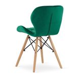 Casa si Gradina - Mobilier - Seturi de mobilier - Seturi mese si scaune - Set masa rotunda stil scandinav + 2 scaune Lago catifea verde, Artool, MDF negru si lemn, 60x72 cm - Infinity.ro