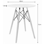 Casa si Gradina - Mobilier - Seturi de mobilier - Seturi mese si scaune - Set masa rotunda stil scandinav + 2 scaune Lago piele ecologica, Artool, MDF si lemn, negru, 60x72 cm - Infinity.ro