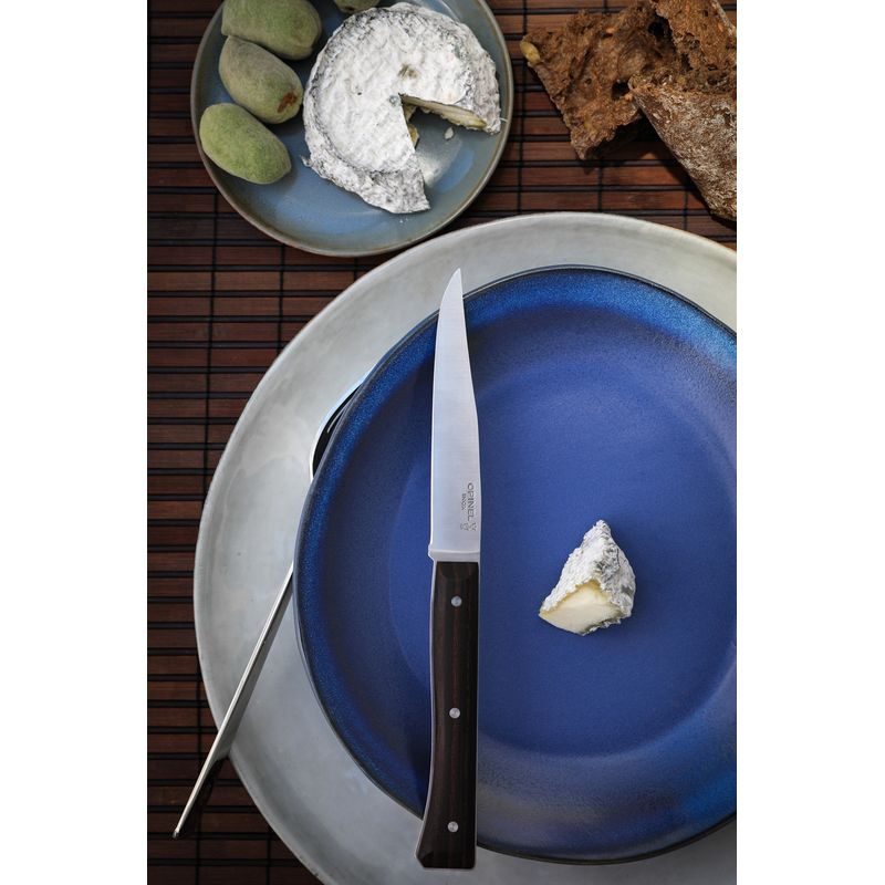 Sport si Outdoor - Camping - Cutite, bricege si accesorii - Cutite si bricege - Set 4 cutite de masa, inox, 11cm, "Facette", Dark Ash - Opinel - Infinity.ro