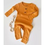 Fashion, accesorii si bijuterii - Copii - Imbracaminte copii - Salopete copii - Salopeta cu maneca lunga si pantaloni lungi din bumbac organic si modal - Mustar BabyCosy (Marime: 18-24 Luni) - Infinity.ro