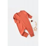 Fashion, accesorii si bijuterii - Copii - Imbracaminte copii - Salopete copii - Salopeta cu fermoar cu maneca lunga si pantaloni lungi - 100%bumbac organic - Scortisoara, BabyCosy (Marime: 6-9 luni) - Infinity.ro