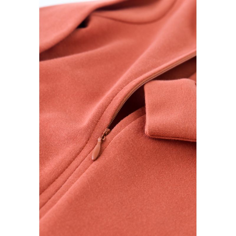 Fashion, accesorii si bijuterii - Copii - Imbracaminte copii - Salopete copii - Salopeta cu fermoar cu maneca lunga si pantaloni lungi - 100%bumbac organic - Scortisoara, BabyCosy (Marime: 6-9 luni) - Infinity.ro