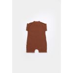 Fashion, accesorii si bijuterii - Copii - Imbracaminte copii - Salopete copii - Salopeta de vara din muselina, BabyCosy, 100% bumbac organic, caramiziu (Marime: 9-12 luni) - Infinity.ro