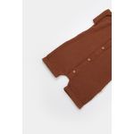 Fashion, accesorii si bijuterii - Copii - Imbracaminte copii - Salopete copii - Salopeta de vara din muselina, BabyCosy, 100% bumbac organic, caramiziu (Marime: 9-12 luni) - Infinity.ro