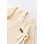 Fashion, accesorii si bijuterii - Copii - Imbracaminte copii - Salopete copii - Salopeta cu maneca lunga si fermoar din 80%bumbac organic si 20% poliester -Crem, BabyCosy (Marime: 9-12 luni) - Infinity.ro
