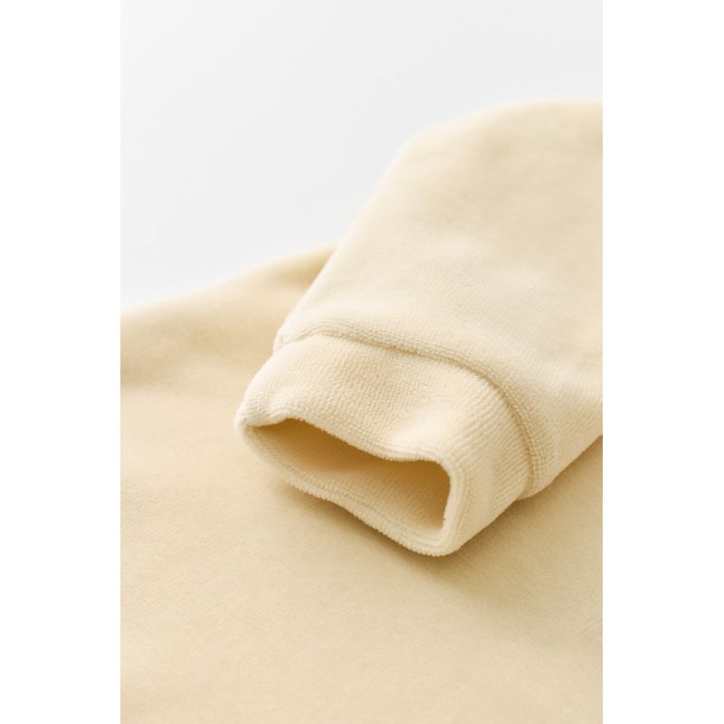 Fashion, accesorii si bijuterii - Copii - Imbracaminte copii - Salopete copii - Salopeta cu maneca lunga si fermoar din 80%bumbac organic si 20% poliester -Crem, BabyCosy (Marime: 9-12 luni) - Infinity.ro