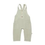 Fashion, accesorii si bijuterii - Copii - Imbracaminte copii - Salopete copii - Salopeta de vara cu buzunare din muselina, BabyCosy, 100% bumbac organic, verde (Marime: 6-9 luni) - Infinity.ro