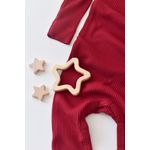 Fashion, accesorii si bijuterii - Copii - Imbracaminte copii - Salopete copii - Salopeta cu maneca lunga si pantaloni lungi din bumbac organic si modal - Rosu BabyCosy (Marime: 18-24 Luni) - Infinity.ro