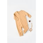 Fashion, accesorii si bijuterii - Copii - Imbracaminte copii - Salopete copii - Salopeta cu fermoar cu maneca lunga si pantaloni lungi - 100%bumbac organic - Mustar, BabyCosy (Marime: 6-9 luni) - Infinity.ro