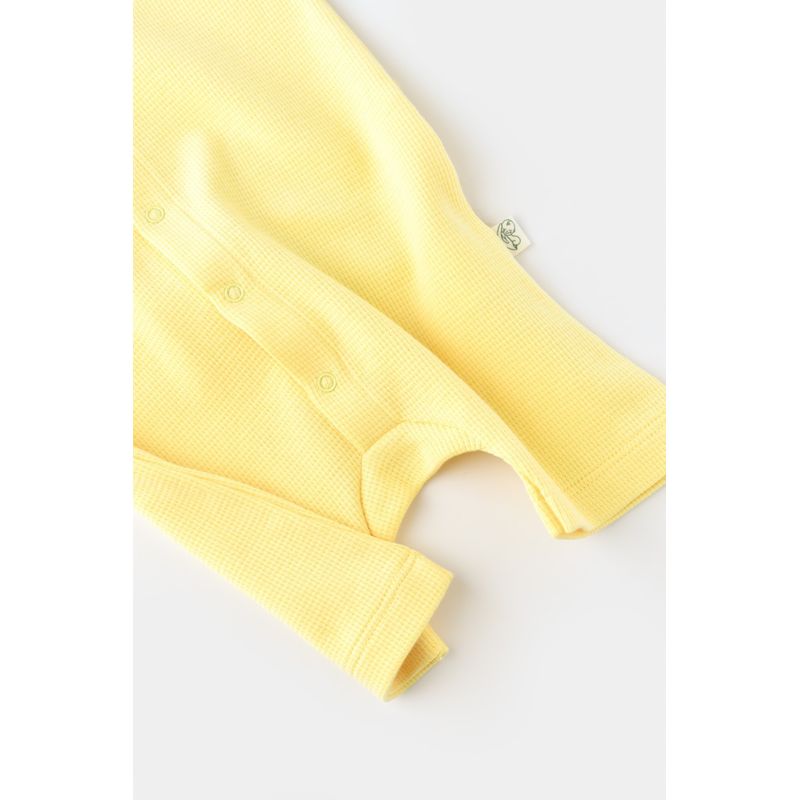 Fashion, accesorii si bijuterii - Copii - Imbracaminte copii - Salopete copii - Salopeta fara maneci si pantaloni scurti - 100% bumbac organic - Galben, BabyCosy (Marime: 12-18 Luni) - Infinity.ro