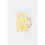 Fashion, accesorii si bijuterii - Copii - Imbracaminte copii - Salopete copii - Salopeta fara maneci si pantaloni scurti - 100% bumbac organic - Galben, BabyCosy (Marime: 12-18 Luni) - Infinity.ro