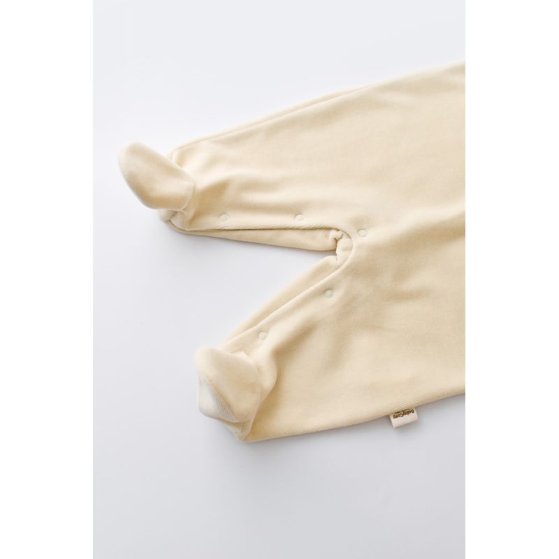 Fashion, accesorii si bijuterii - Copii - Imbracaminte copii - Salopete copii - Salopeta Ursulet cu maneca lunga si botosei din 80%bumbac organic si 20% poliester - Crem, BabyCosy (Marime: 6-9 luni) - Infinity.ro