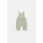 Fashion, accesorii si bijuterii - Copii - Imbracaminte copii - Salopete copii - Salopeta de vara cu pantaloni lungi din muselina, BabyCosy, 100% bumbac organic, verde (Marime: 9-12 luni) - Infinity.ro