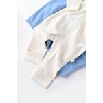 Fashion, accesorii si bijuterii - Copii - Imbracaminte copii - Salopete copii - Salopeta cu fermoar cu maneca lunga si pantaloni lungi - 100%bumbac organic - Ecru, BabyCosy (Marime: 6-9 luni) - Infinity.ro