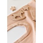 Fashion, accesorii si bijuterii - Copii - Imbracaminte copii - Salopete copii - Salopeta cu maneca lunga si pantaloni lungi din bumbac organic si modal - Somon BabyCosy (Marime: 0-3 Luni) - Infinity.ro