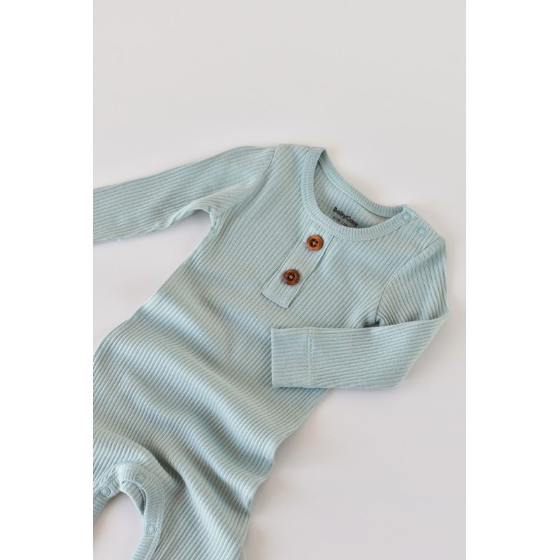 Fashion, accesorii si bijuterii - Copii - Imbracaminte copii - Salopete copii - Salopeta cu maneca lunga si pantaloni lungi din bumbac organic si modal - Mint BabyCosy (Marime: 6-9 luni) - Infinity.ro