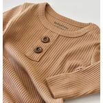 Fashion, accesorii si bijuterii - Copii - Imbracaminte copii - Salopete copii - Salopeta cu maneca lunga si pantaloni lungi din bumbac organic si modal - Maro BabyCosy (Marime: 12-18 Luni) - Infinity.ro