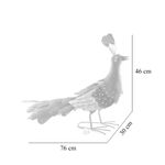 Casa si Gradina - Gradina si terasa - Decoratiuni exterior - Ornamente gradina - Decoratiune gradina, metalica, paun, 76x30x46 cm - Infinity.ro