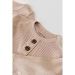 Fashion, accesorii si bijuterii - Copii - Imbracaminte copii - Salopete copii - Salopeta cu maneca lunga si pantaloni lungi din bumbac organic si modal - Blush BabyCosy (Marime: 3-6 Luni) - Infinity.ro