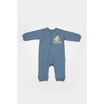 Fashion, accesorii si bijuterii - Copii - Imbracaminte copii - Salopete copii - Salopeta cu fermoar, Two thread, BabyCosy, 100% bumbac organic, Indigo (Marime: 12-18 Luni) - Infinity.ro