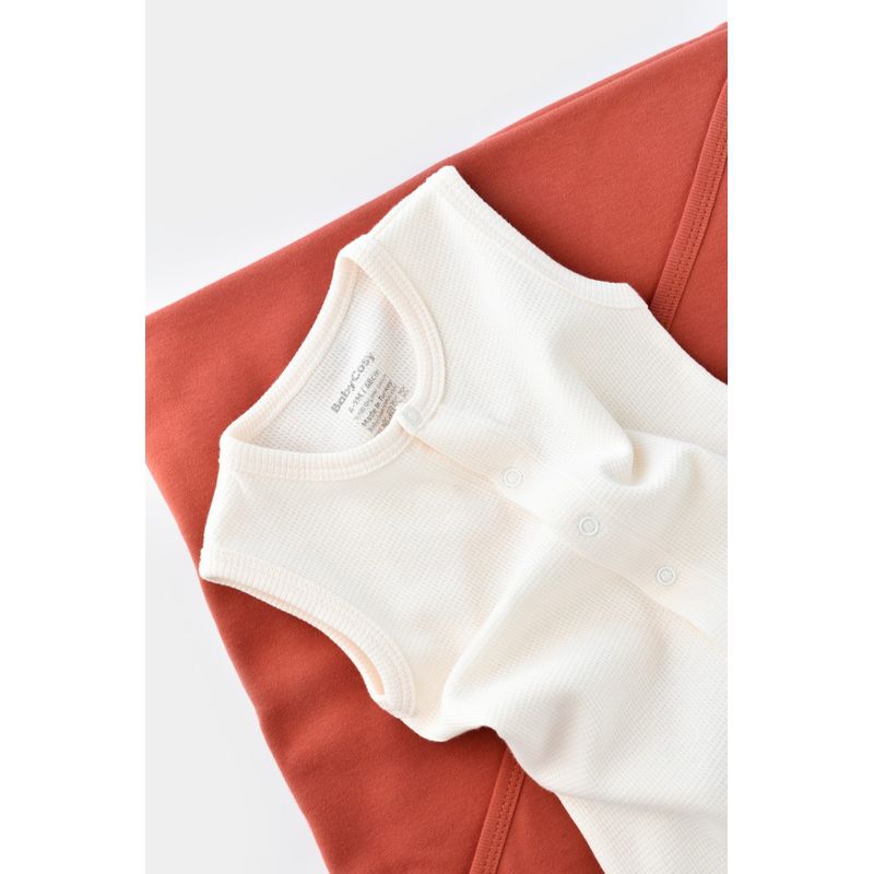 Fashion, accesorii si bijuterii - Copii - Imbracaminte copii - Salopete copii - Salopeta fara maneci si pantaloni scurti - 100% bumbac organic - Ecru, BabyCosy (Marime: 18-24 Luni) - Infinity.ro